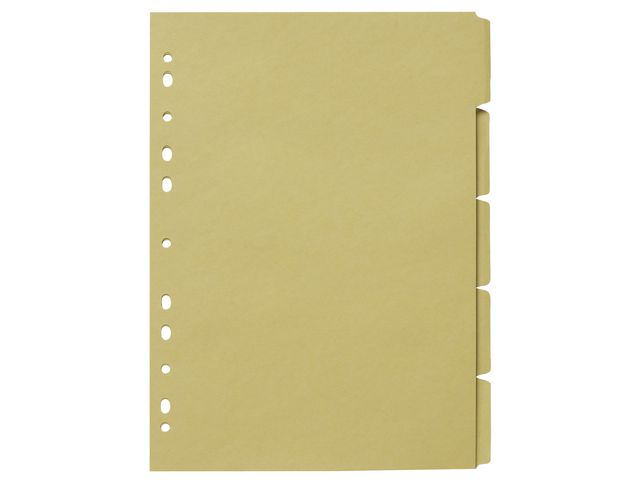 Divider sheet A4 5-part 150g dark manilla