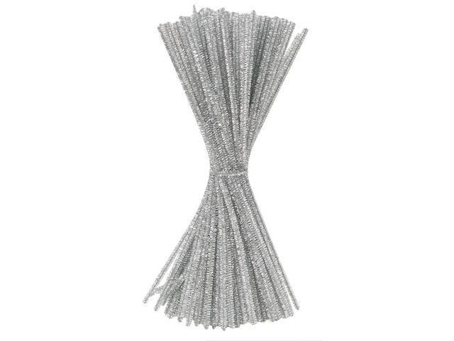 Pipe cleaner silver 30cm (100)