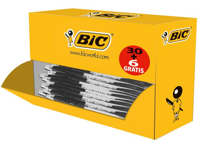 Kulepenn BIC Atlantis 1,0 sort (30+6)