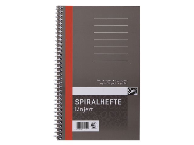 Spiralhefte EMO 10,5x17cm 70g 50bl lin