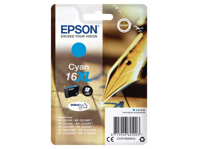 Blekk EPSON 16XL C13T16324012 cyan