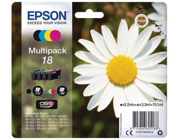 Blekk EPSON 18 C13T18064022 CMYK (4)