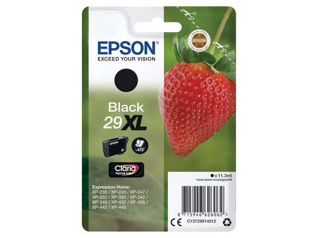 Blekk EPSON 29XL C13T29914022 sort