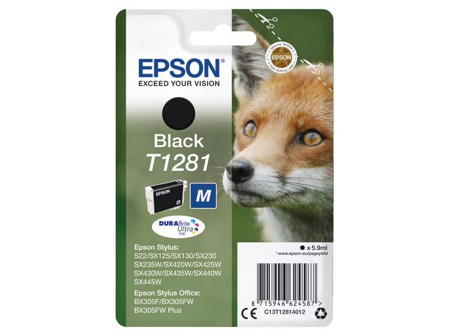 Blekk EPSON T1281 C13T12814022 sort