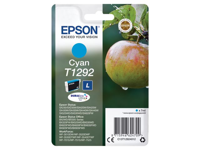 Blekk EPSON T1292 C13T12924012 cyan