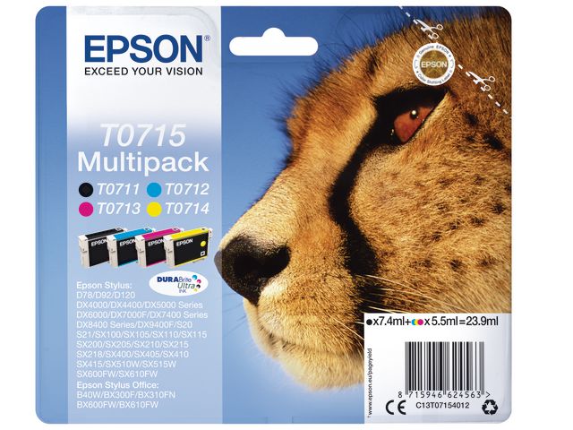 Blekk EPSON T0715 C13T07154022 CMYK (4)