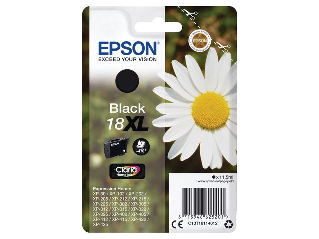 Blekk EPSON 18XL C13T18114022 sort