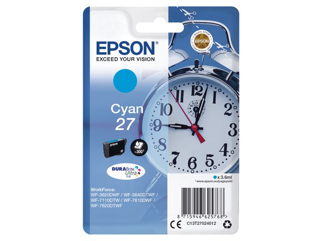 Blekk EPSON 27 C13T27024012 cyan