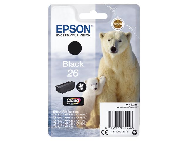 Blekk EPSON 26 C13T26014012 sort