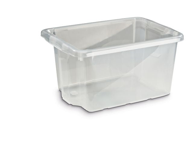 Oppbevaringsboks 33L transparent plast