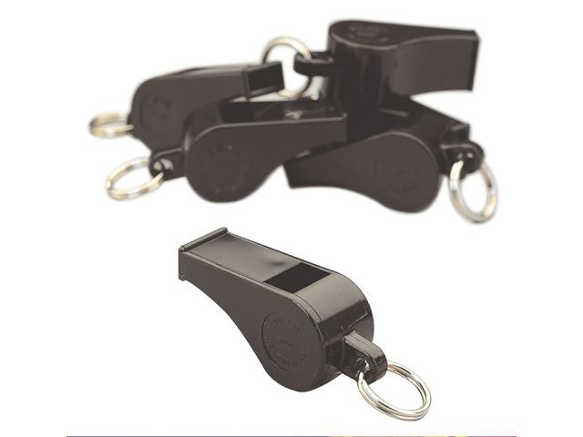 Whistle black plastic (6)