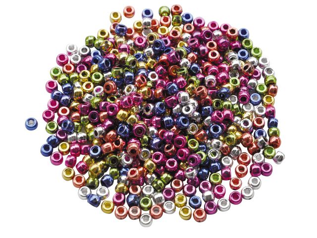 Plastic pearls Congo pearls metallic (1000)