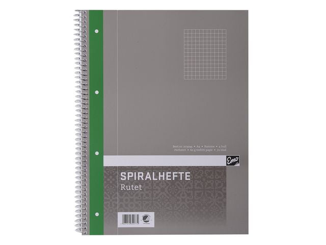 Spiralhefte EMO A4 60g 70 blad ruter