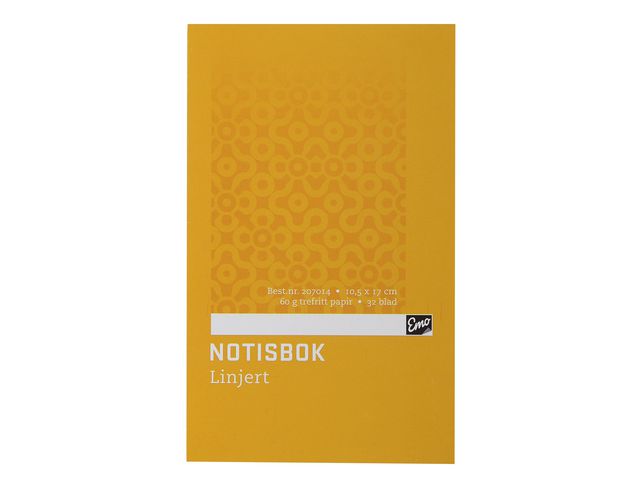 Notisbok EMO 10,5x17cm 60g 32blad linjer