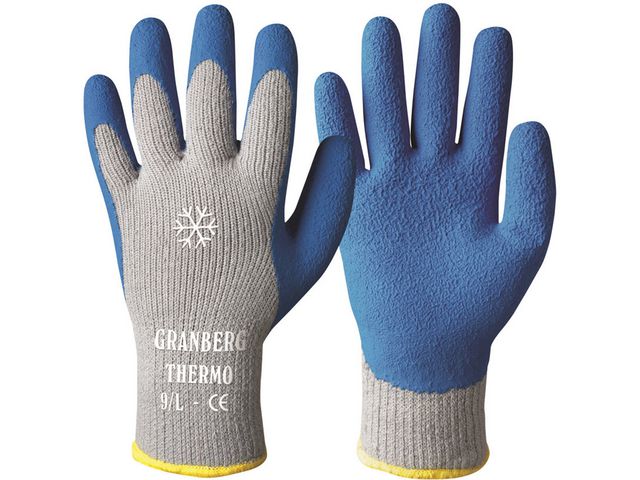 Gloves GRANBERG knitted w/latex 11 blue