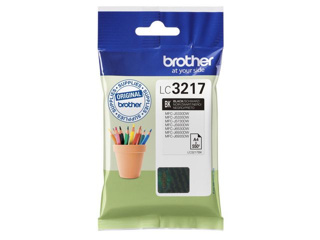 Blekk BROTHER LC3217 BK sort