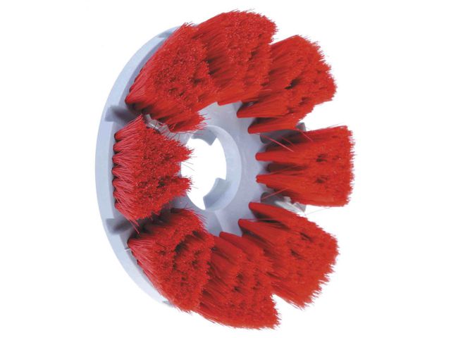 Brush medium for motor scrubber