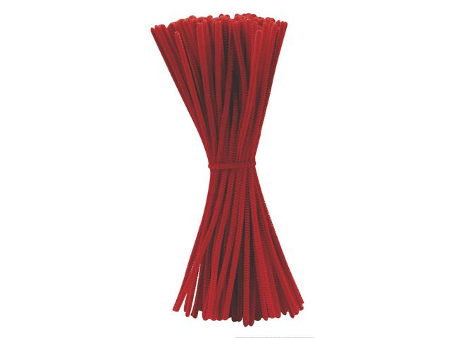 Pipe cleaners red 30cm glossy (100)