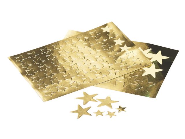 Stickers stars gold 13mm (288)