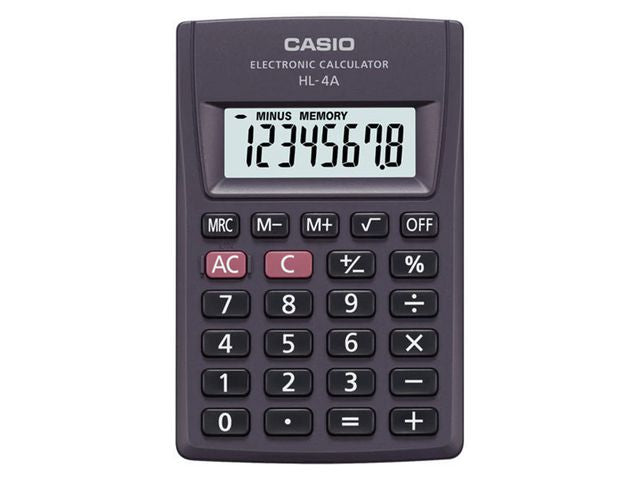 Lommekalkulator CASIO HL-4A