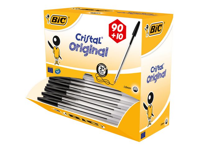 Kulepenn BIC Cristal M sort (100)