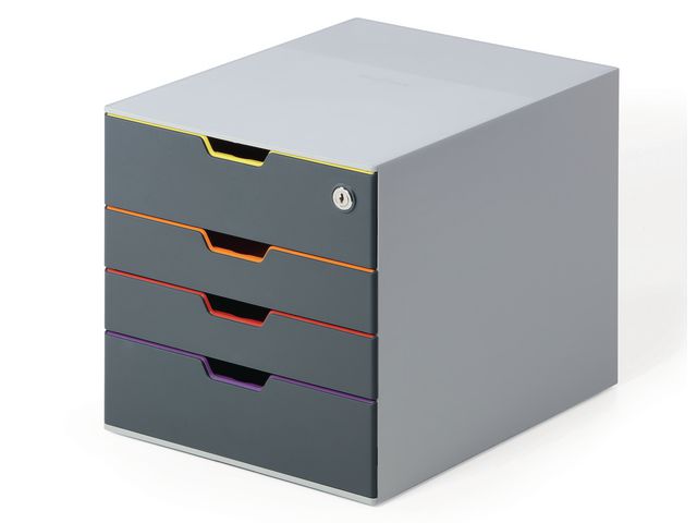 Drawer cabinet DURABLE 4 drawers w/lock