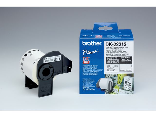 Etikett BROTHER DK-22212 pl 62mmx15,24m