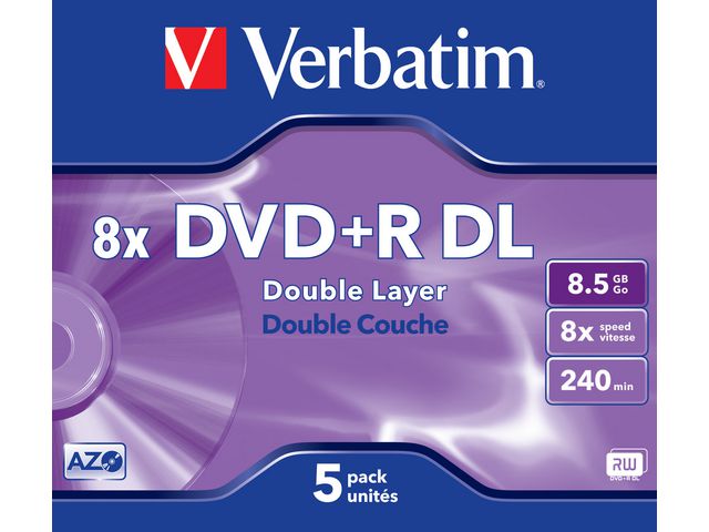 DVD+R VERBATIM DL 8.5GB 8X jewelcase (5)