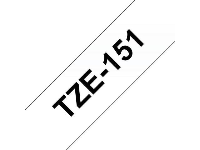 Tape BROTHER TZE-151 24mmx8m sort/klar