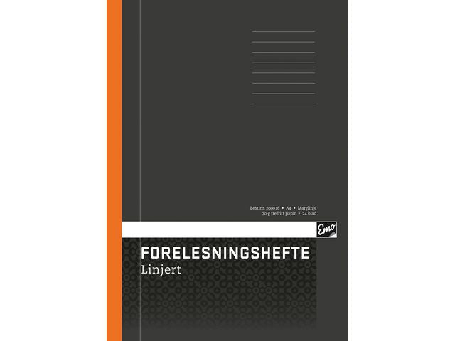 Forelesningshefte EMO A4 70g 24bl lin ma