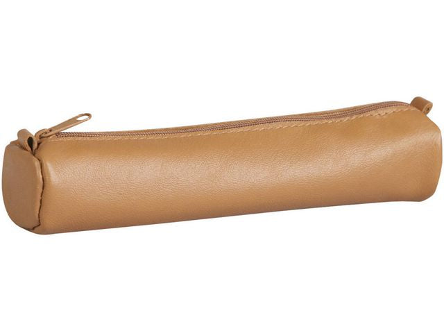 Pencil case AGE BAG Ø4x18.5 cm brown leather