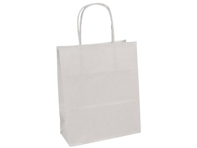 Gift bag CF kraft 16x8x21cm white (25)