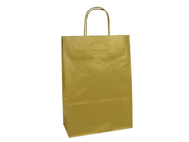 Gift bag CF kraft 22x10x29 cm gold (25)