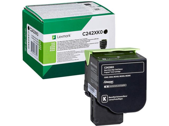 Toner LEXMARK C242XK0 Sort