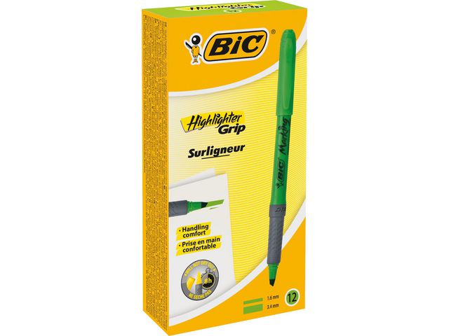 Tekstmarker BIC Highlighter Grip grønn