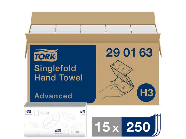 Tørkeark TORK Advance singlef 2L H3(250)