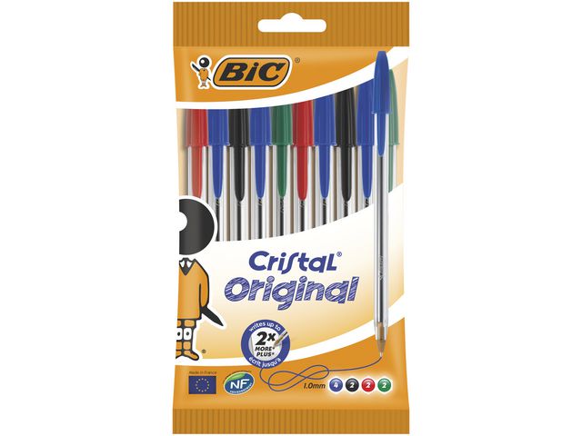 Kulepenn BIC Cristal medium ass (10)