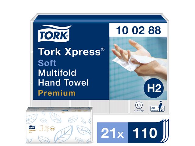 Tørkeark TORK Premium M myk 2L H2(110)