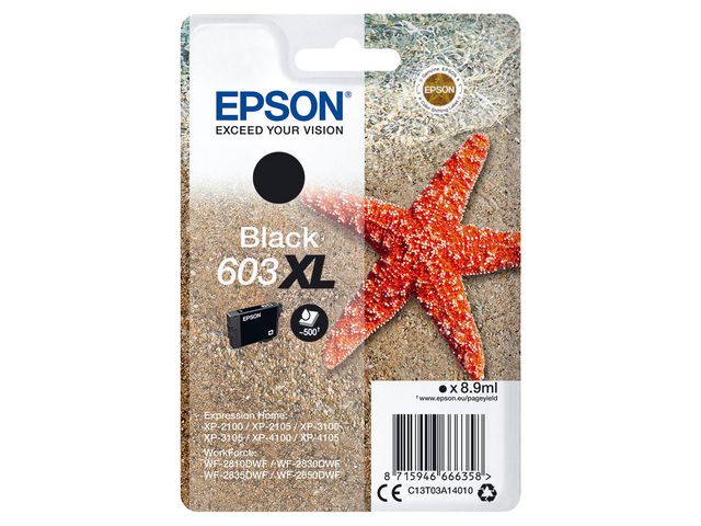 Blekk EPSON 603XL C13T03A14020 sort