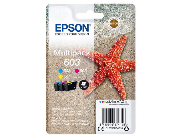 Blekk EPSON 603 C13T03U54020 CMY (3)