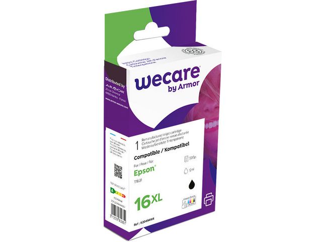 Blekk WECARE EPSON 16XL Sort