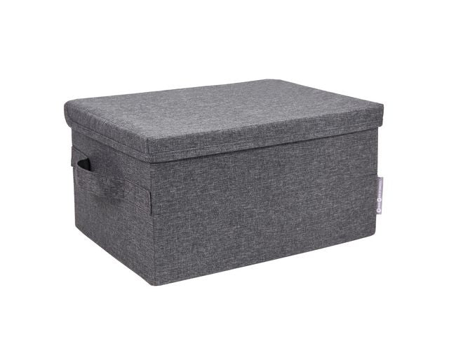 Storage box BIGSO w/lid S grey