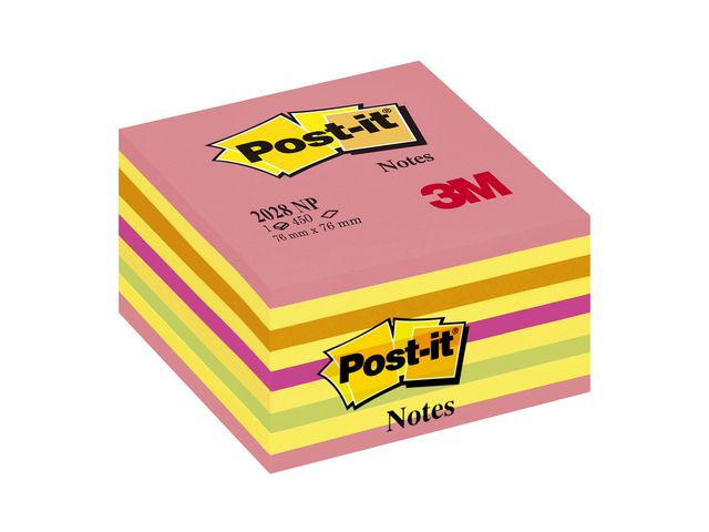 Notatkube POST-IT 76x76 ass farger