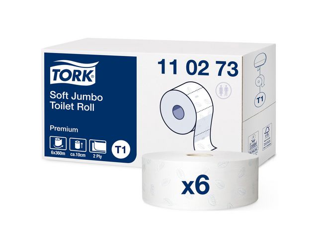 Toalettpapir TORK Premium 2L T1 360m (6)