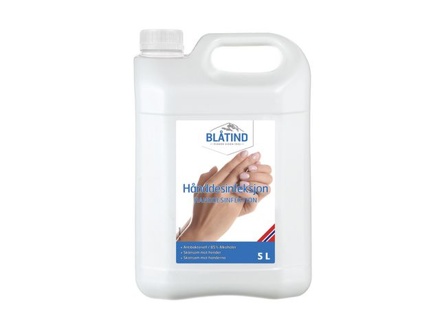 Hånddesinfeksjon BLÅTIND 85% gel 5L