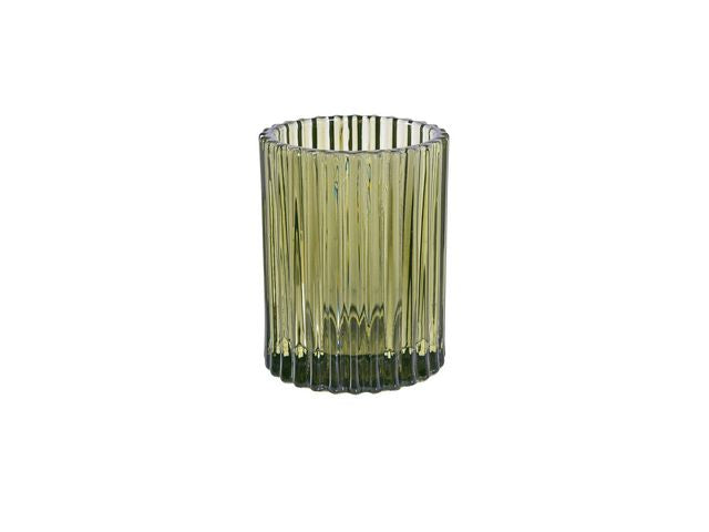 Light holder DUNI Glass 70x55mm green