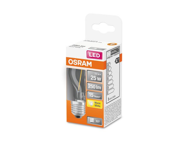 Lyspære OSRAM LED 2,5W/827 E27