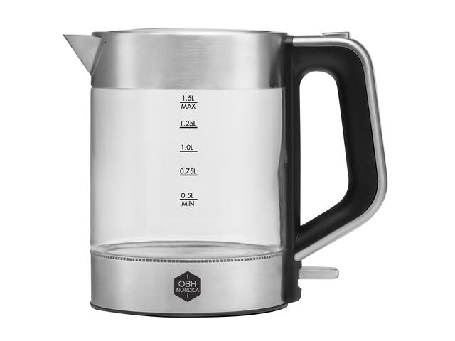 Kettle OBH NORDICA 1.5L glass/steel