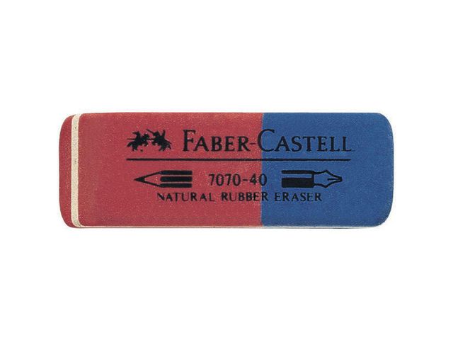 Viskelær FABER CASTELL 7070 rød/blå