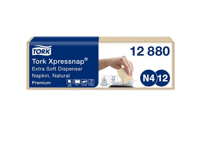 Dispenserserviett TORK natur N4 (1000)